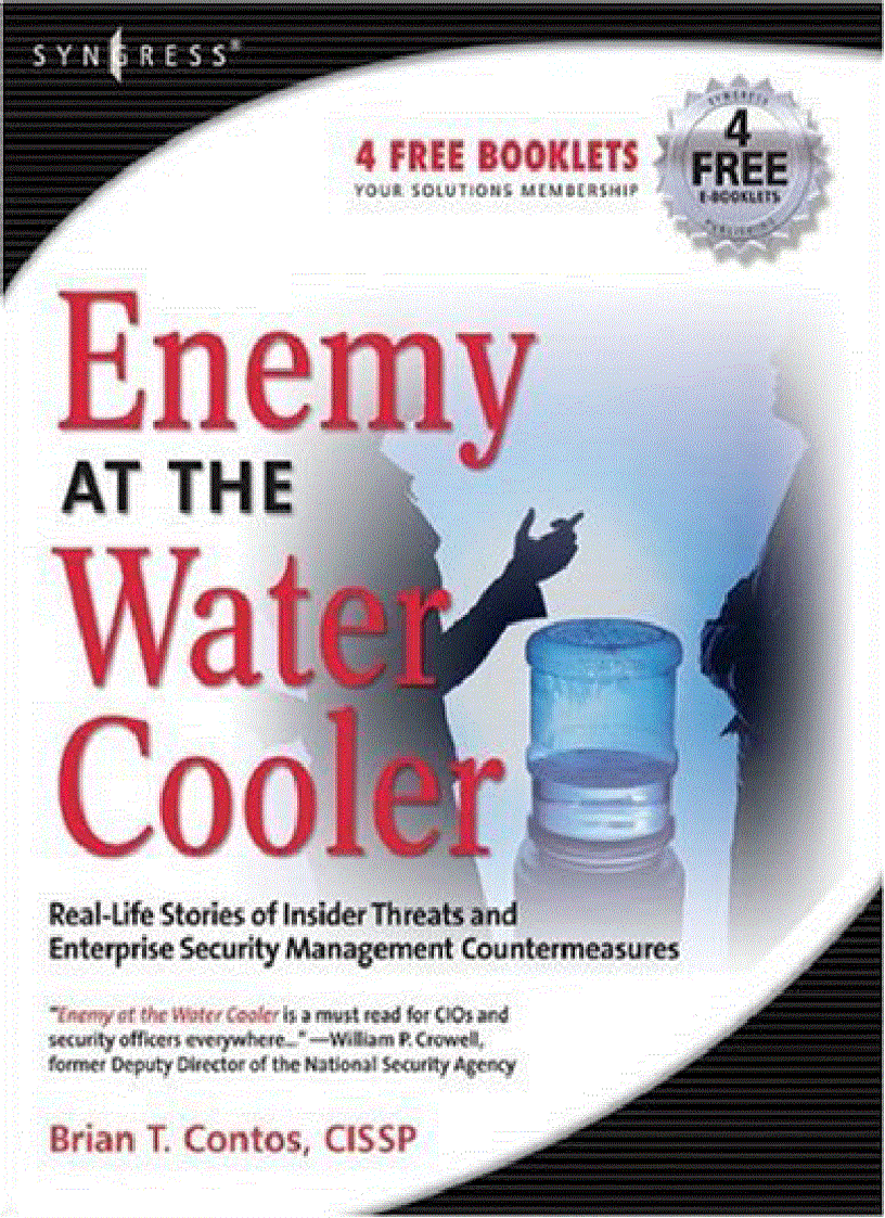 image for page Enemy at the Water Cooler Real Life Stories of Insider Threats and Enterprise Security Management Countermeasures