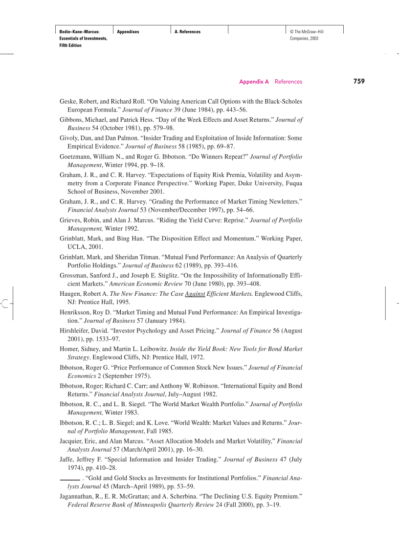 image for page Essentials of Investments with S P bind in card