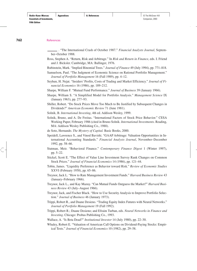 image for page Essentials of Investments with S P bind in card