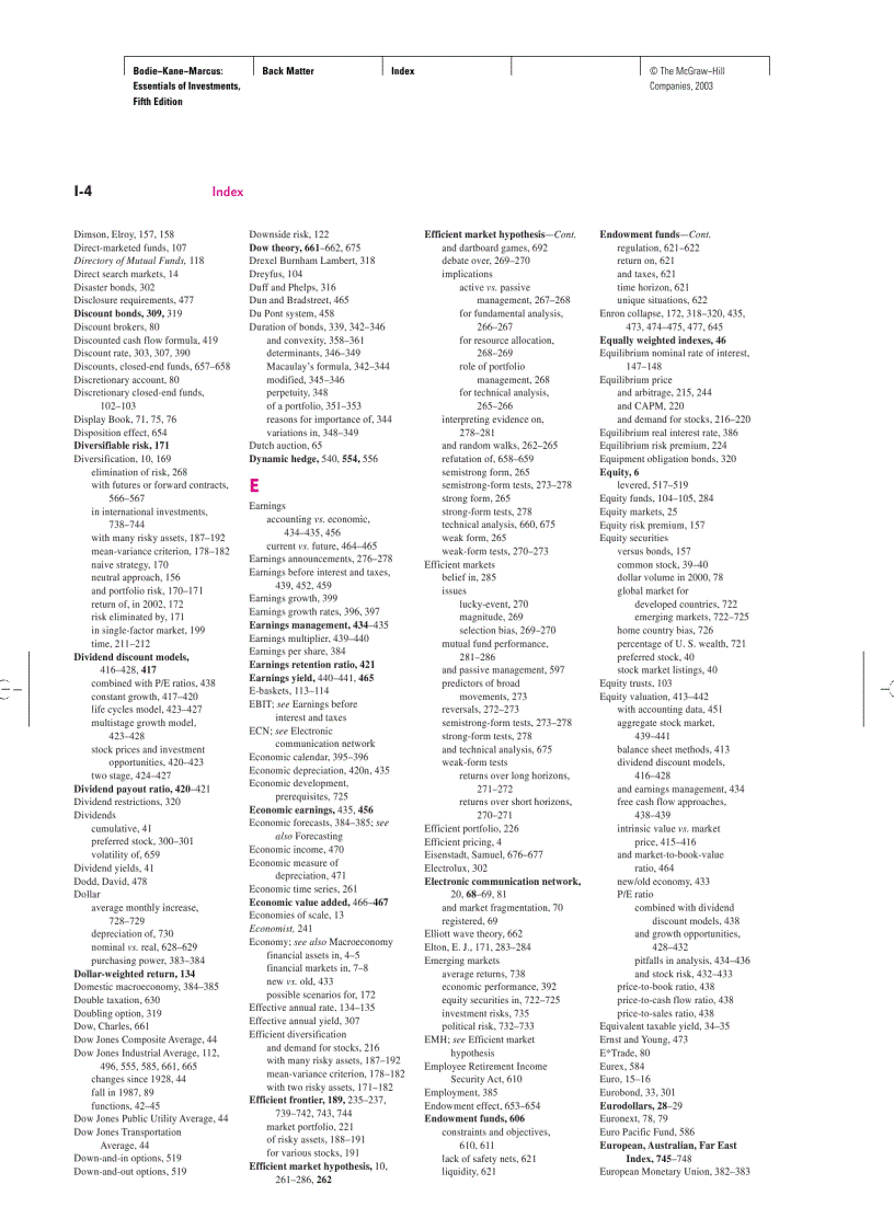 image for page Essentials of Investments with S P bind in card