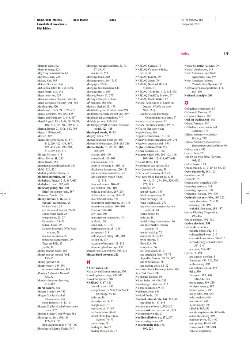 image for page Essentials of Investments with S P bind in card