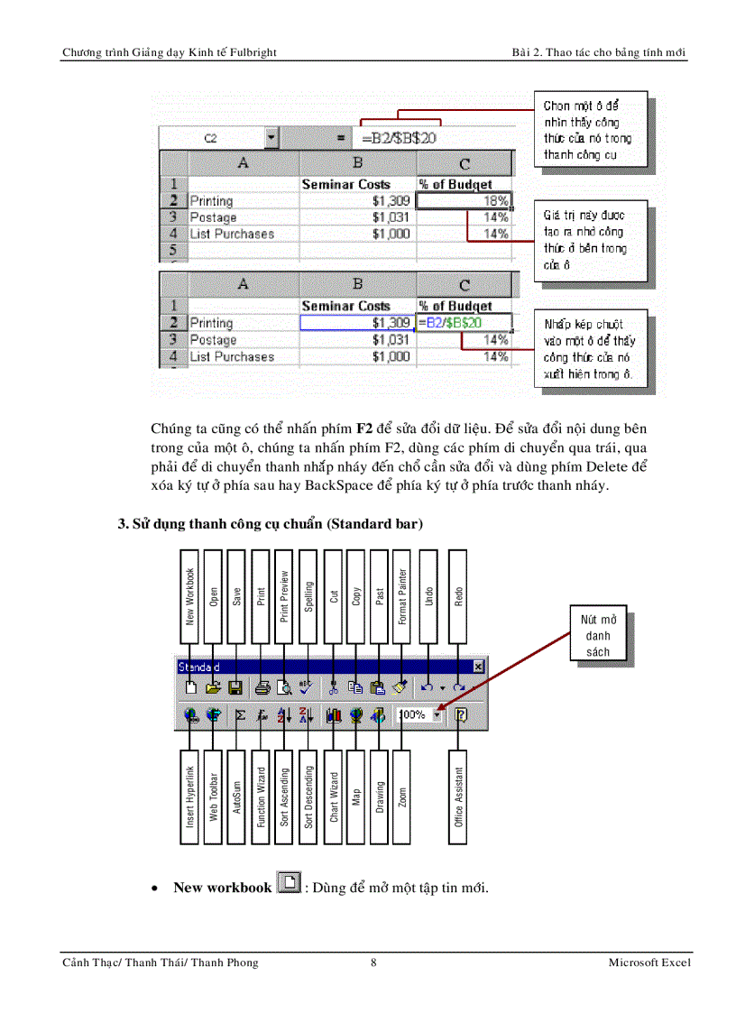 image for page Excell Trong Phân Tích Kinh Tế Phần I