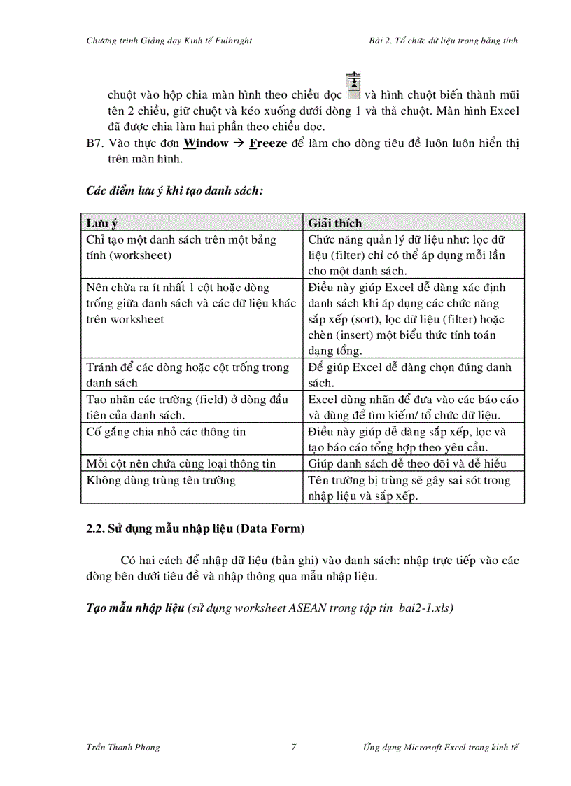 image for page Excell Trong Phân Tích Kinh Tế Phần II