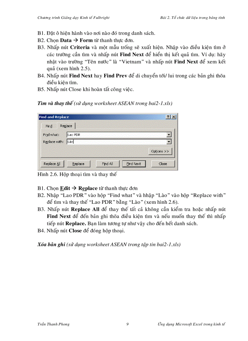 image for page Excell Trong Phân Tích Kinh Tế Phần II