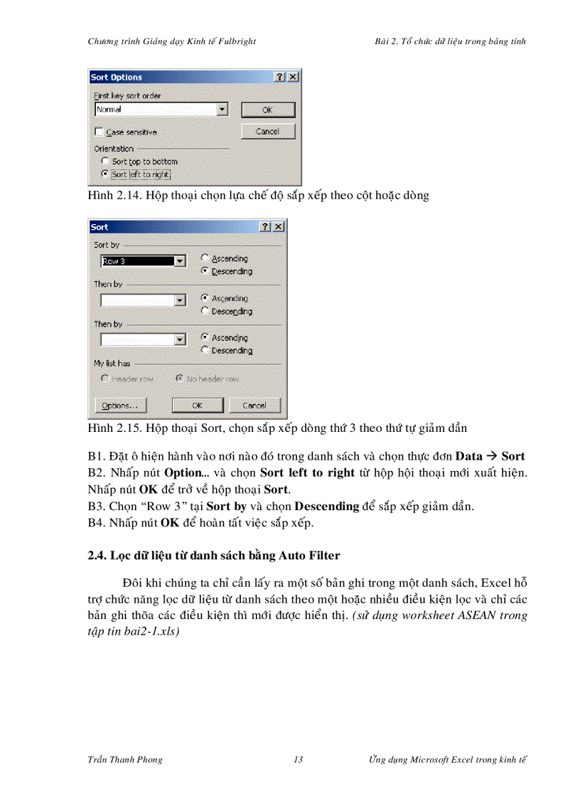image for page Excell Trong Phân Tích Kinh Tế Phần II