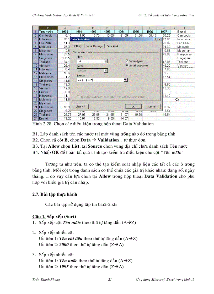 image for page Excell Trong Phân Tích Kinh Tế Phần II