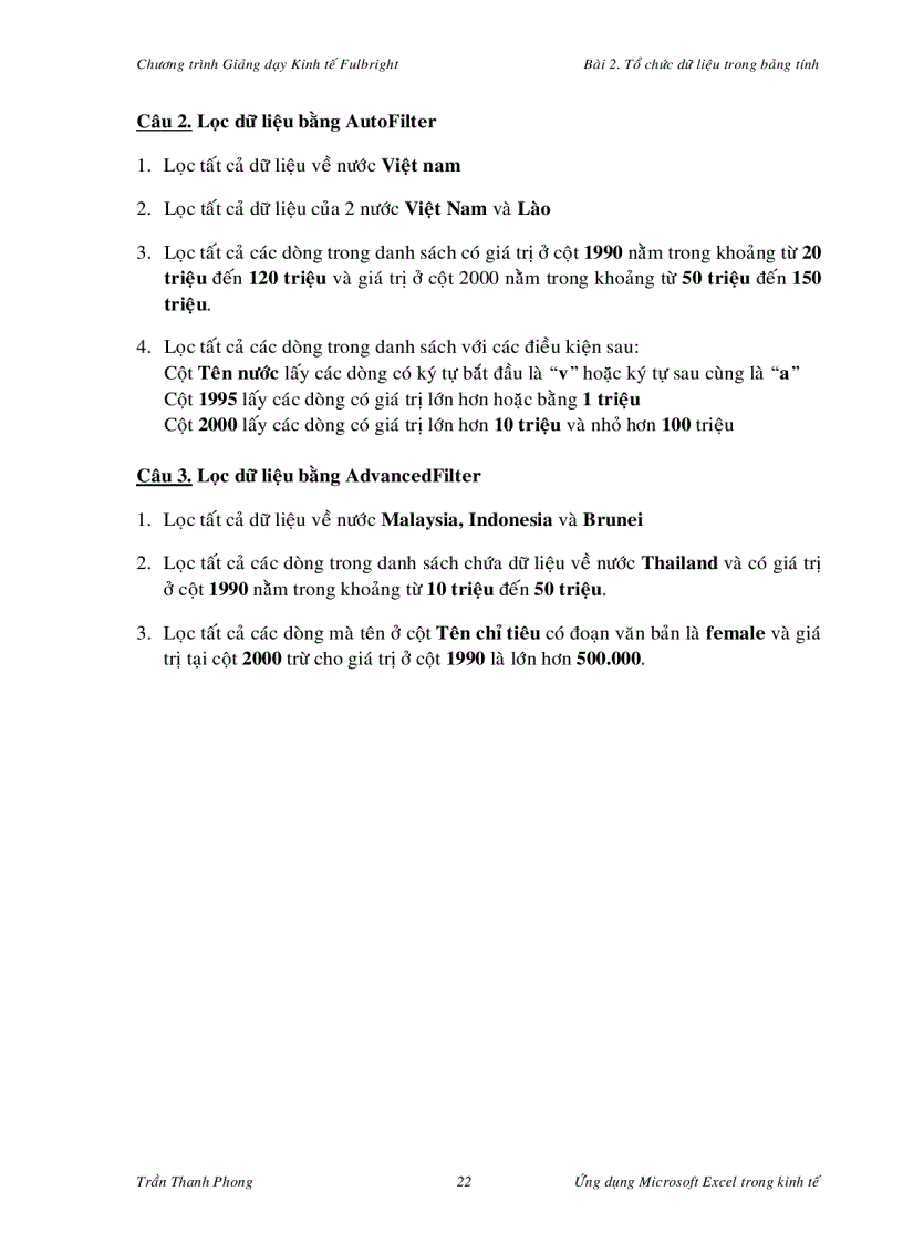 image for page Excell Trong Phân Tích Kinh Tế Phần II