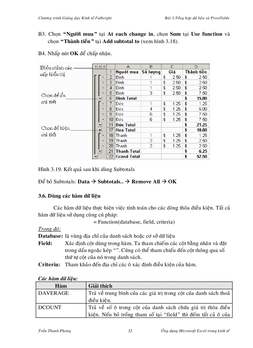image for page Excell Trong Phân Tích Kinh Tế Phần II