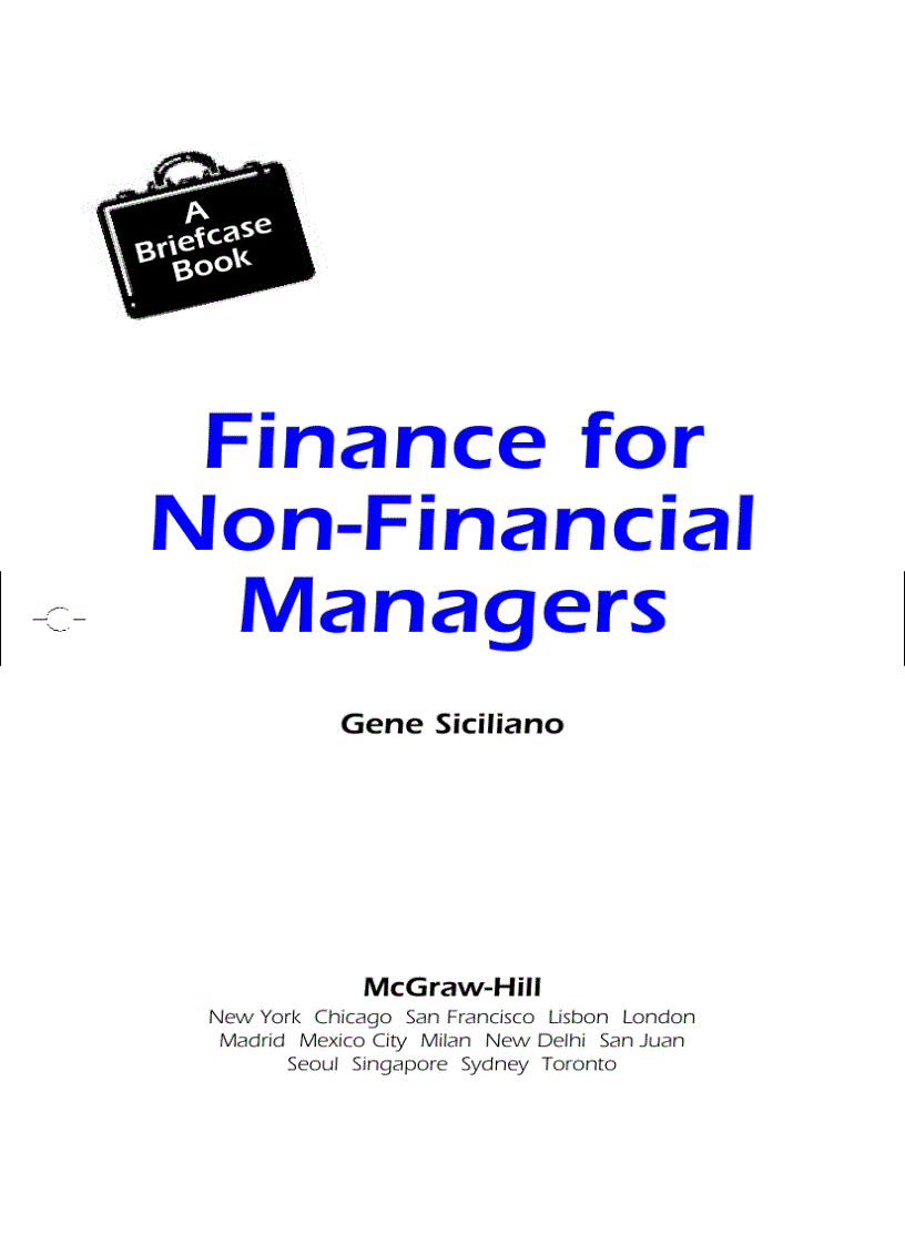 Finance for Non Financial Managers