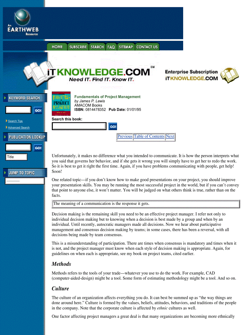 image for page Fundamentals of Project Management