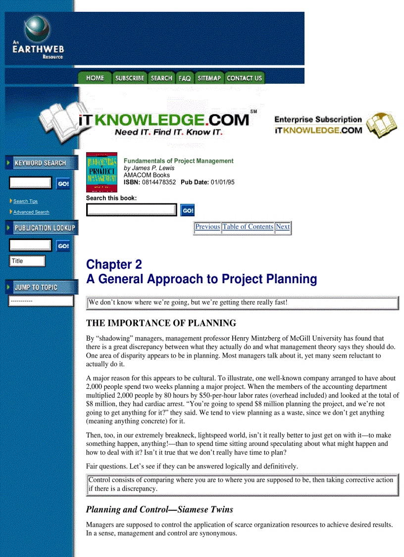 image for page Fundamentals of Project Management
