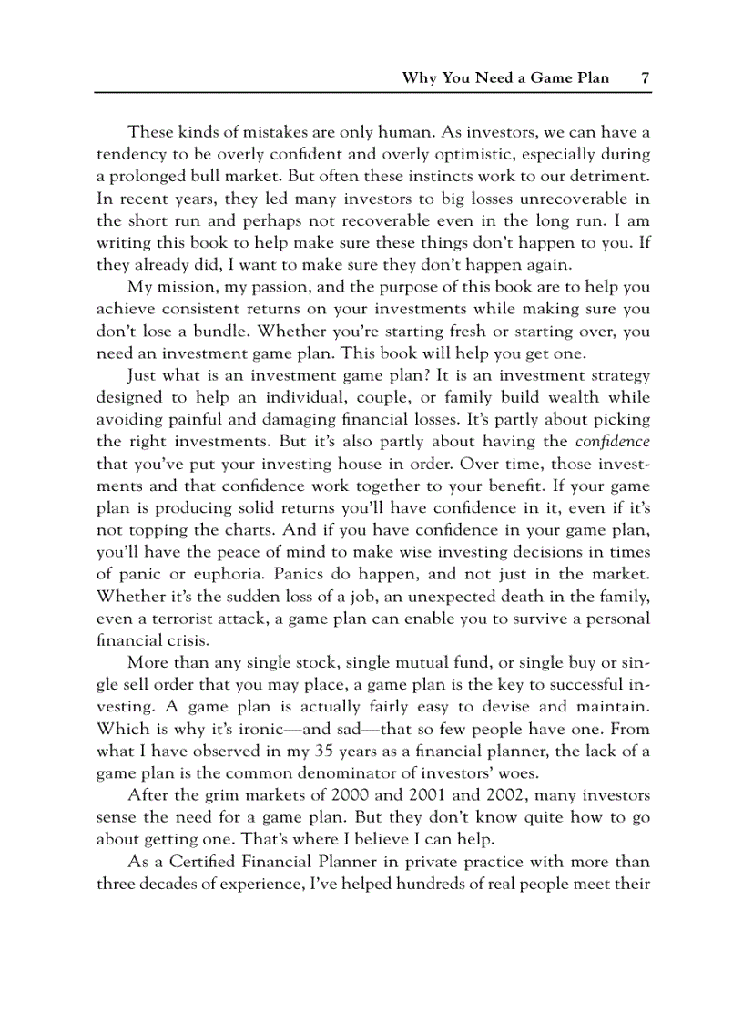 image for page Getting an Investing Game Plan Creating It Working It Winning It