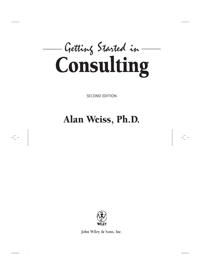 image for page Getting Started in Consulting Second Edition