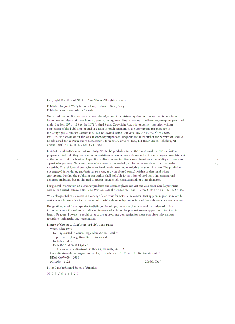 image for page Getting Started in Consulting Second Edition