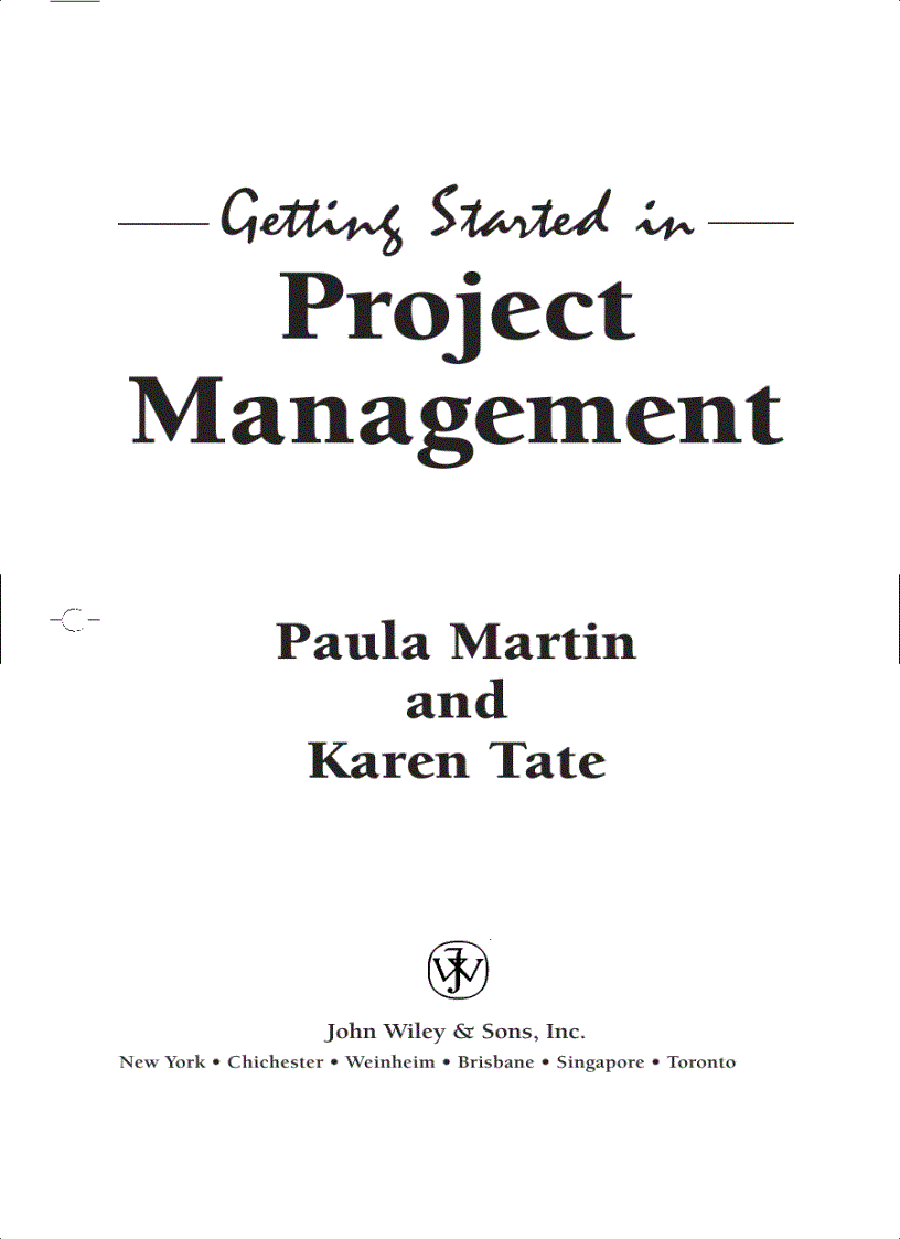 Getting Started in Project Management