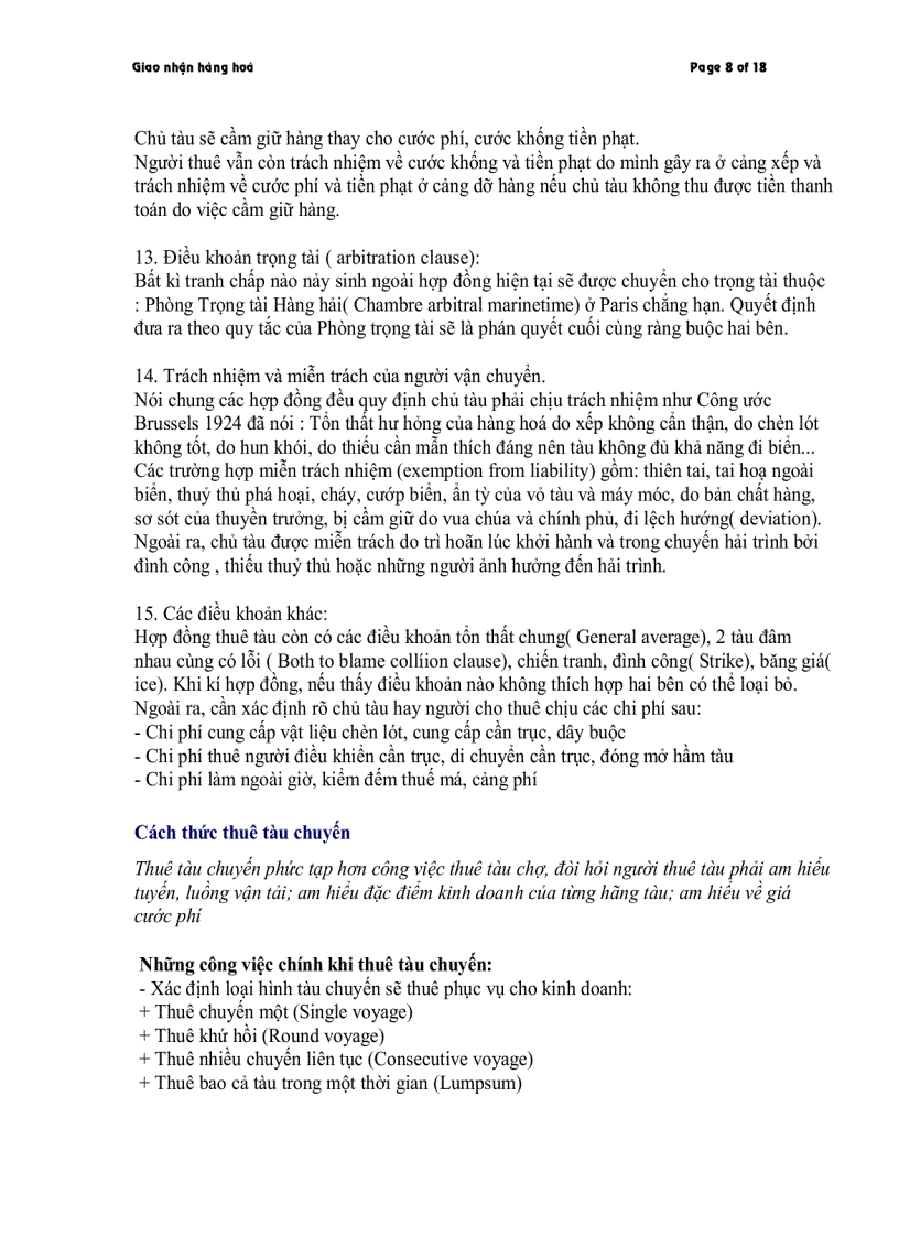 image for page Giao nhận hàng hóa