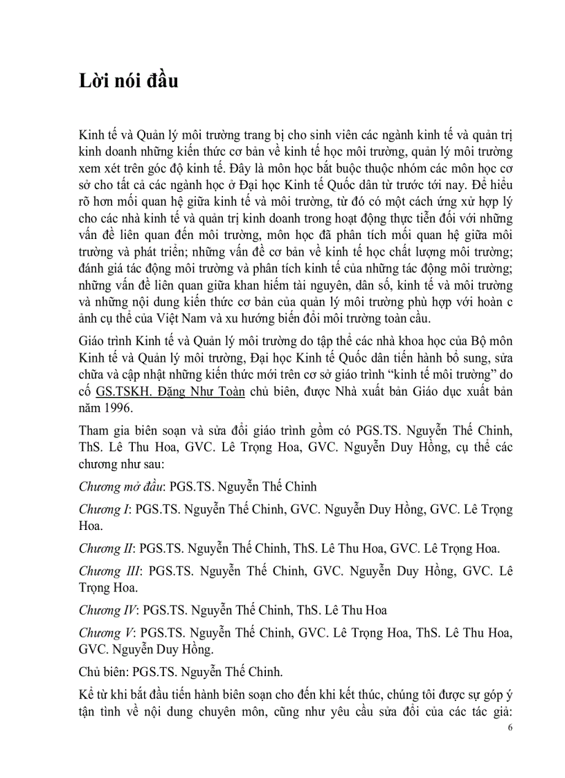 image for page Giáo trình kinh tế và quản lý môi trường