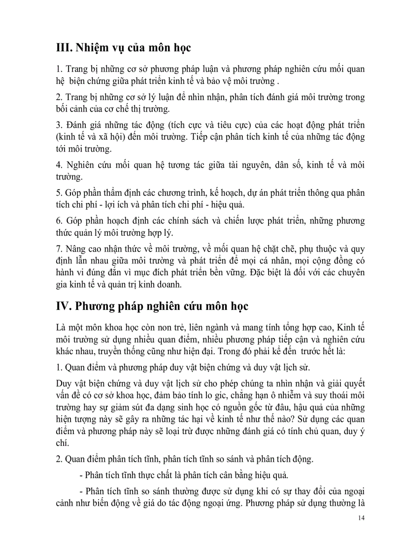 image for page Giáo trình kinh tế và quản lý môi trường