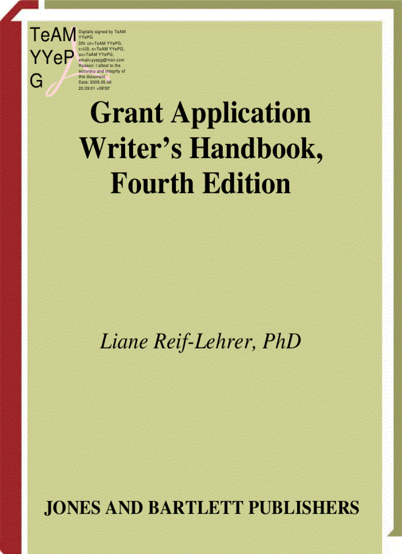 image for page Grant Application Writers Handbook Fourth Edition