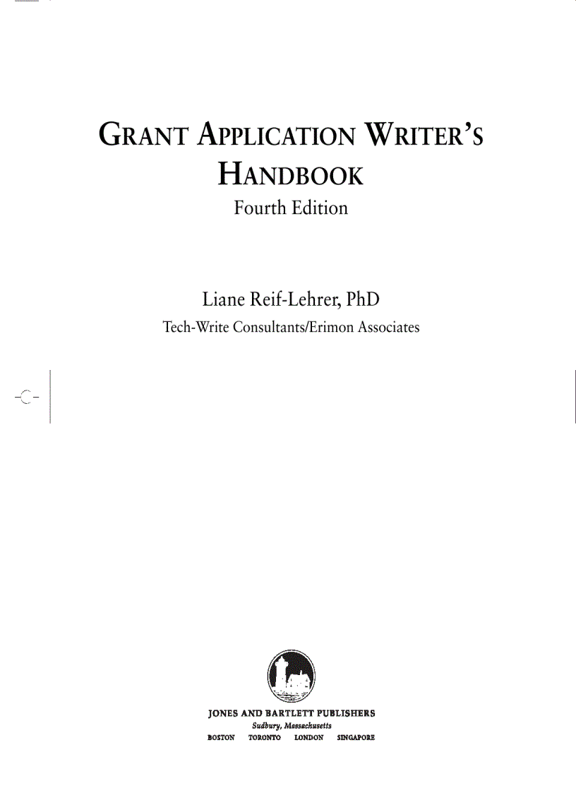 image for page Grant Application Writers Handbook Fourth Edition
