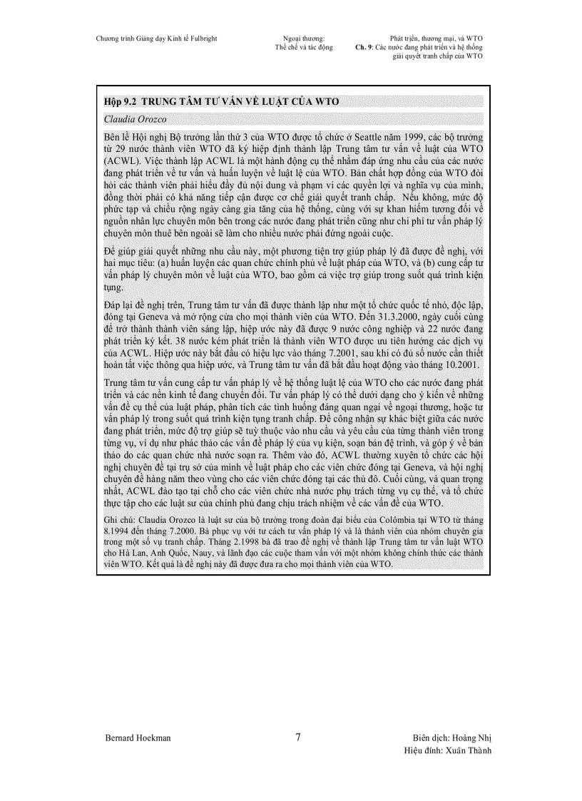 image for page Hệ Thống Tranh Chấp WTO