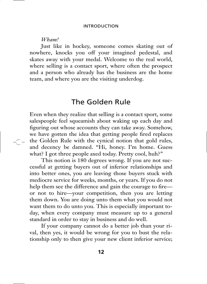 image for page How to Get Your Competition Fired Without Saying Anything Bad About Them Using The Wedge to Increase Your Sales