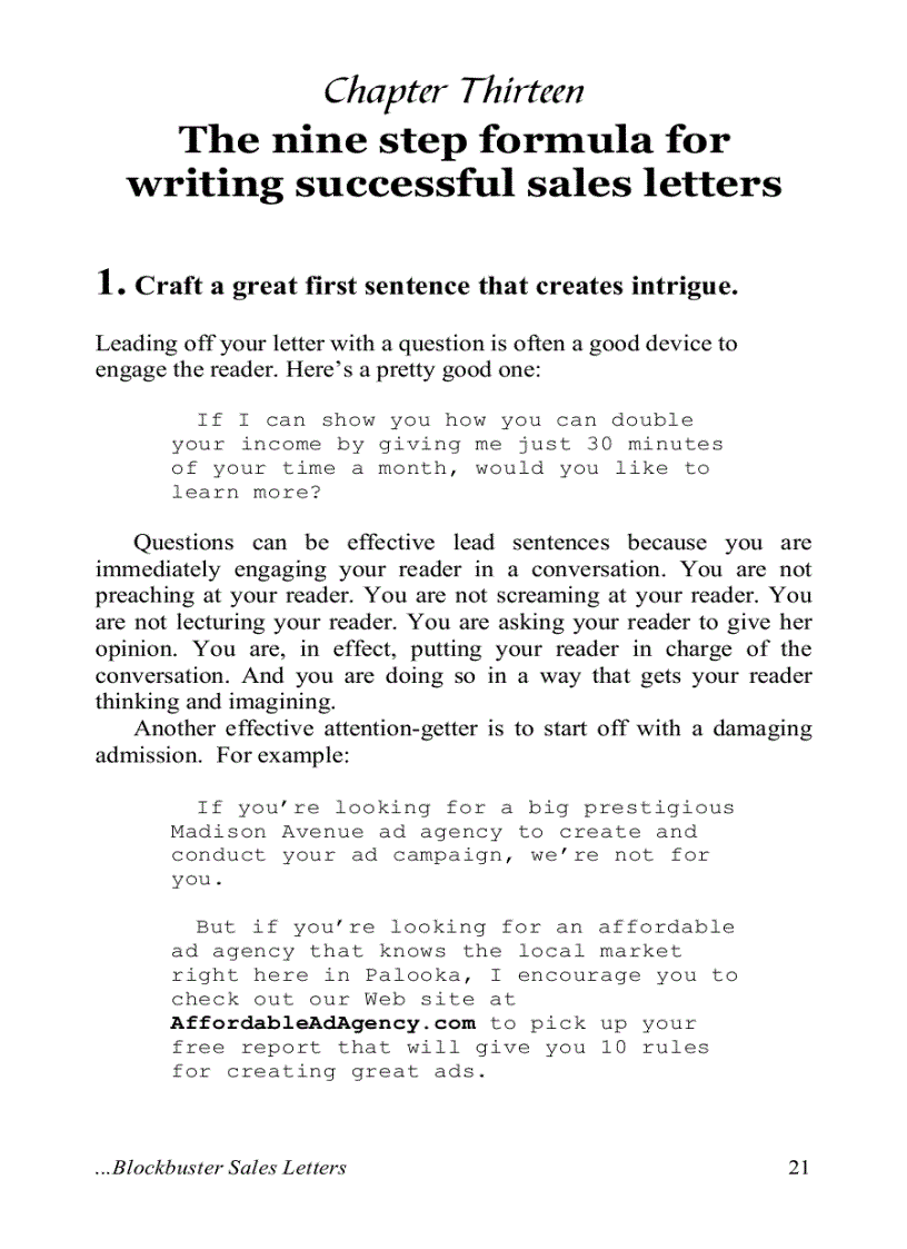 image for page How to Write Blockbuster Sales Letters