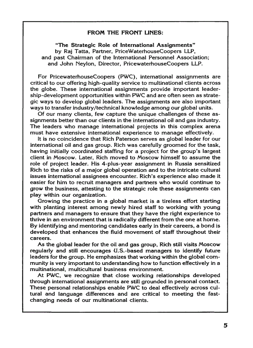 image for page International Assignments An Integration of Strategy Research and Practice