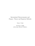 International Macroeconomics And Finance Theory And Empirical Methods