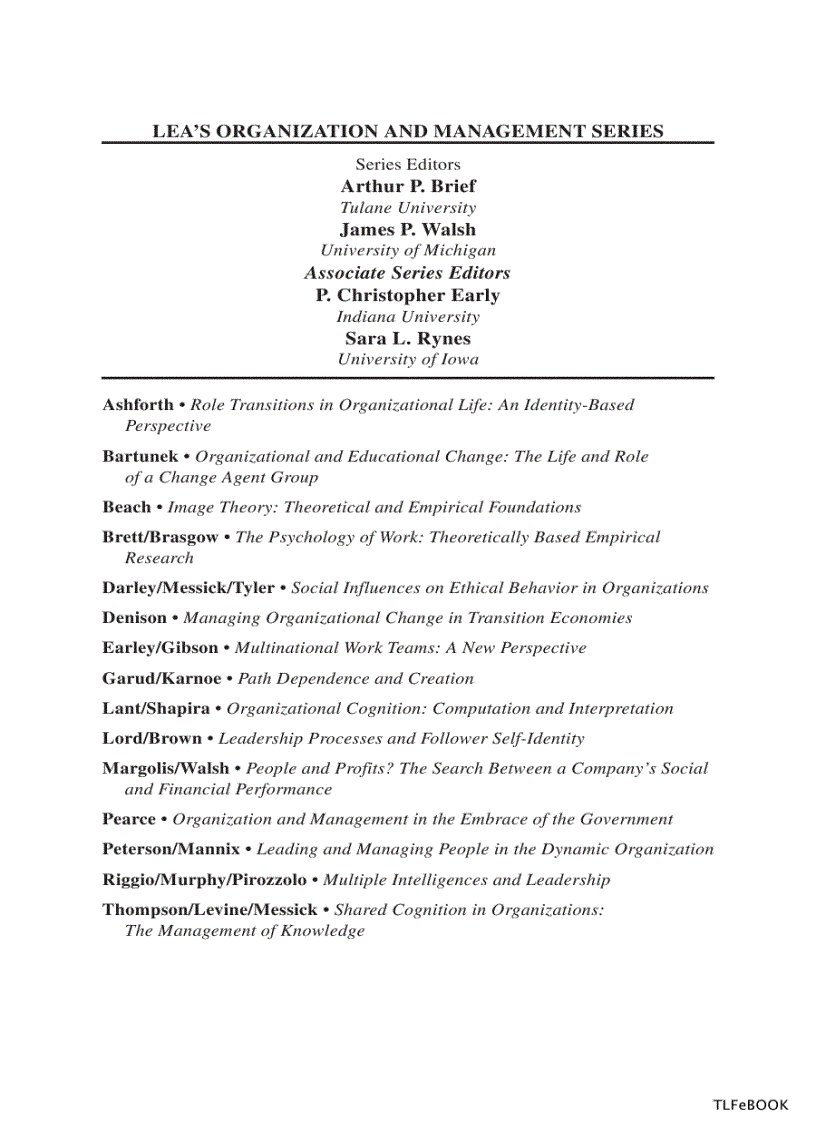 image for page Leadership Processes and Follower Self Identity