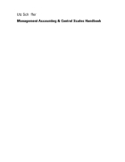 Management Accounting Control Scales Handbook