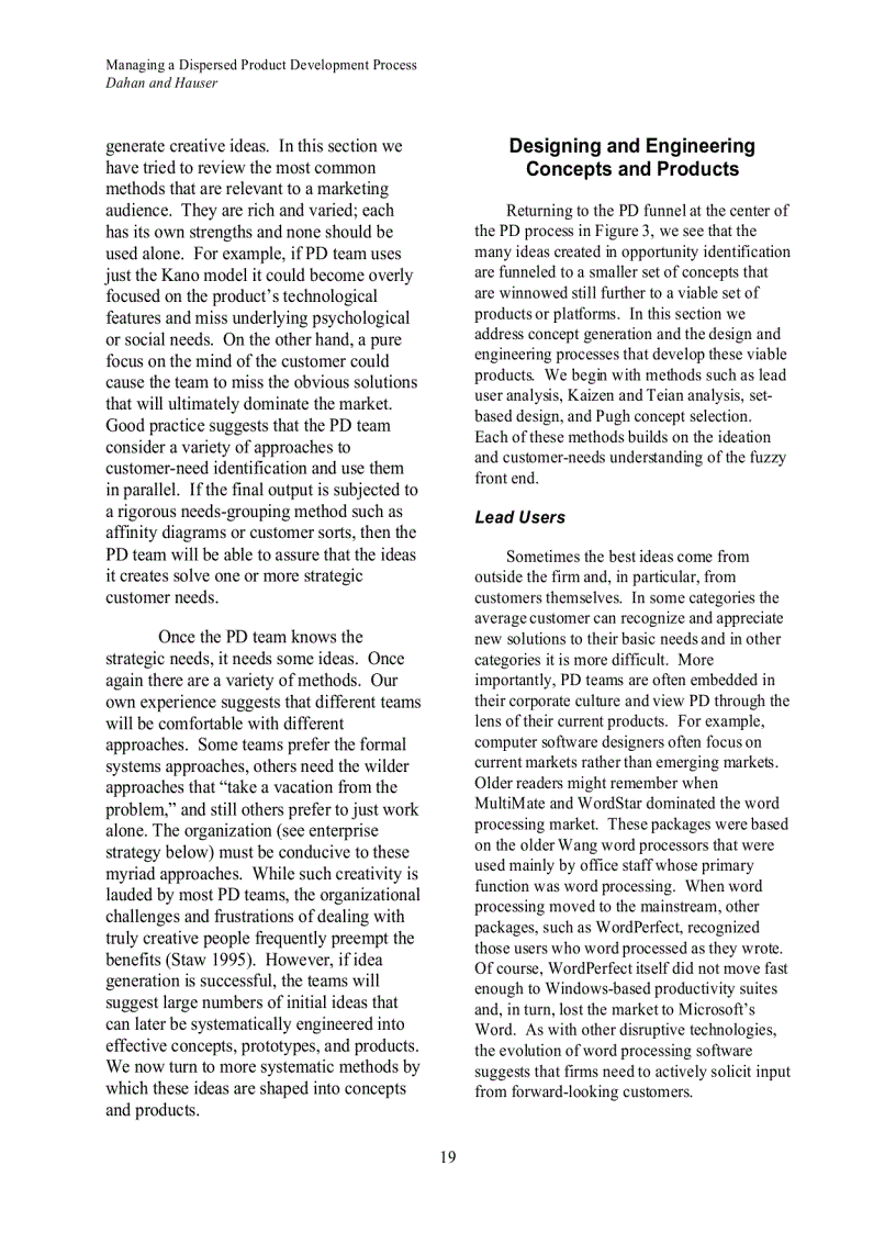 image for page Managing a Dispersed Product Development Process