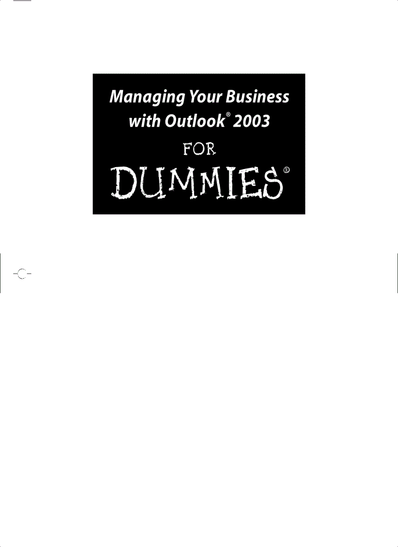 Managing Your Business with Outlook 2003 For Dummies