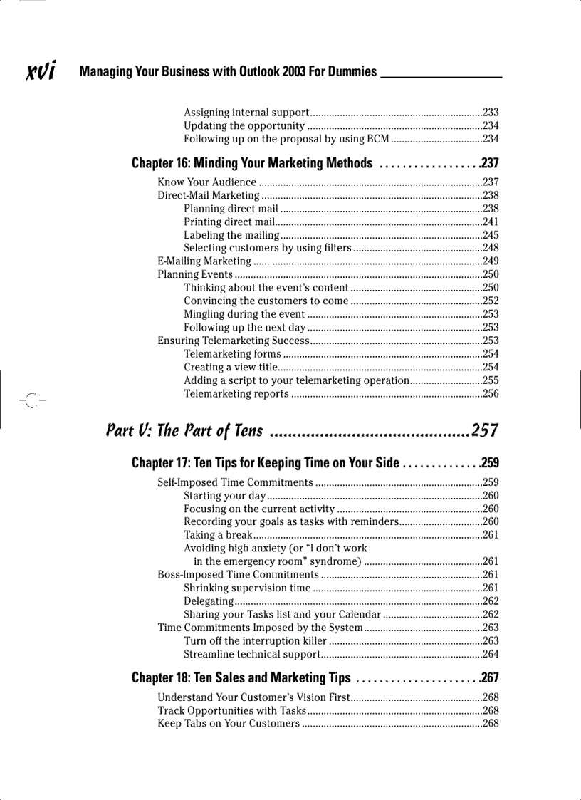 image for page Managing Your Business with Outlook 2003 For Dummies
