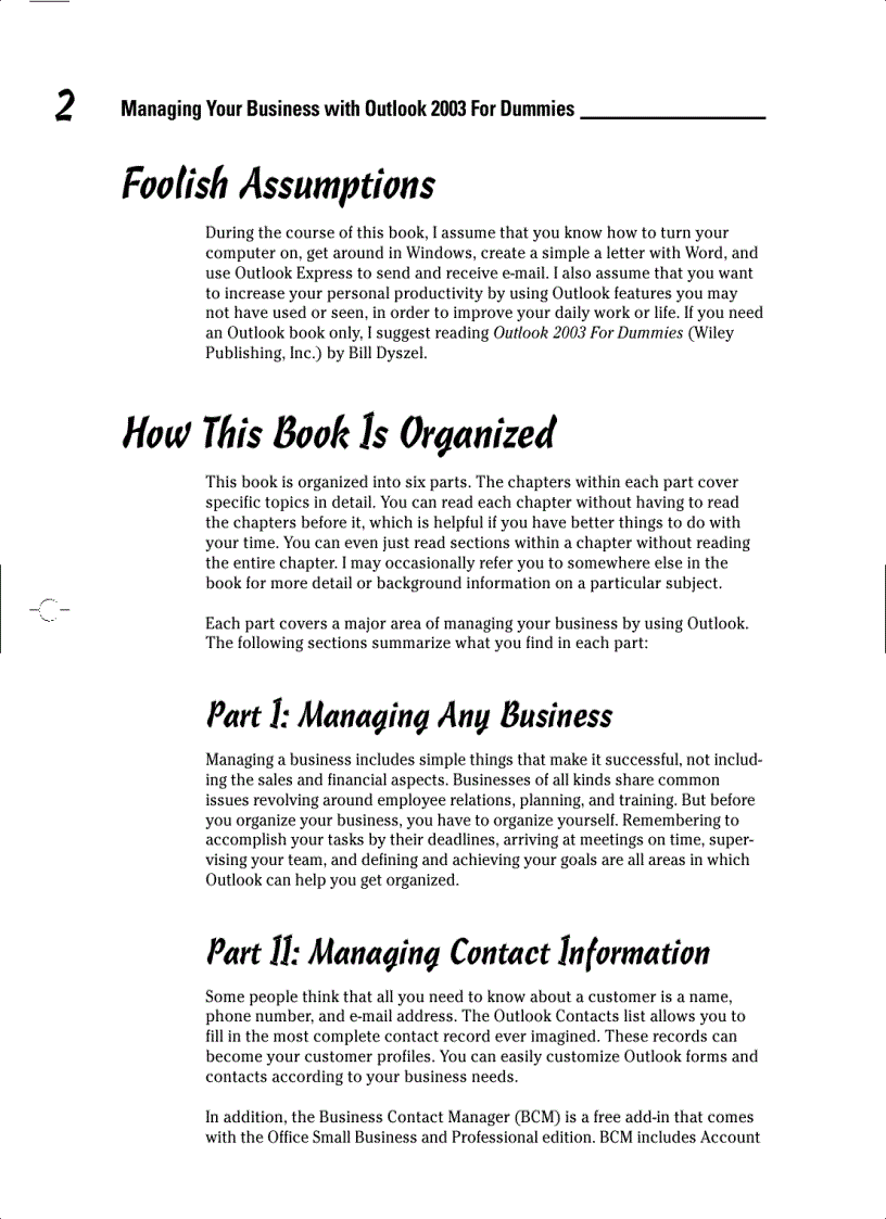 image for page Managing Your Business with Outlook 2003 For Dummies