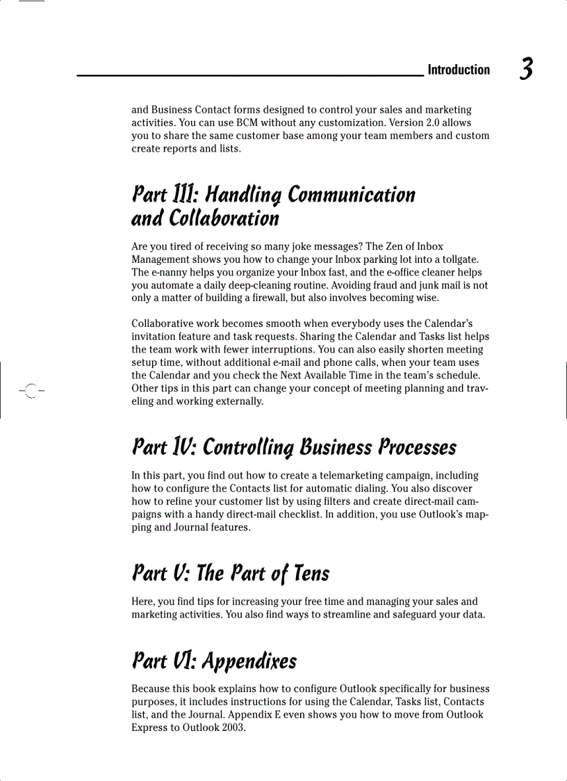 image for page Managing Your Business with Outlook 2003 For Dummies