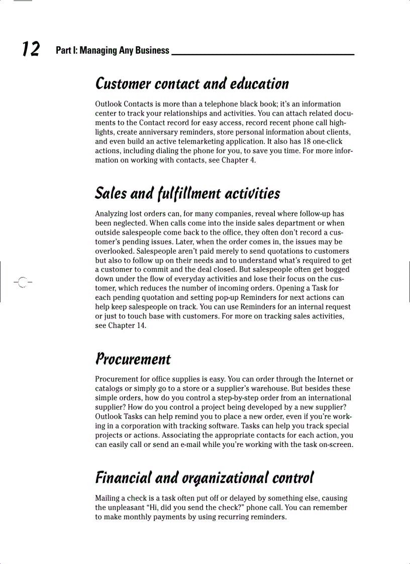 image for page Managing Your Business with Outlook 2003 For Dummies