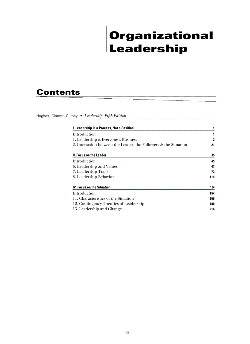 Organizational Leadership Fifth Edition