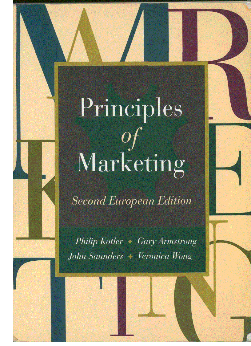 Principles Of Marketing 2nd European Edition