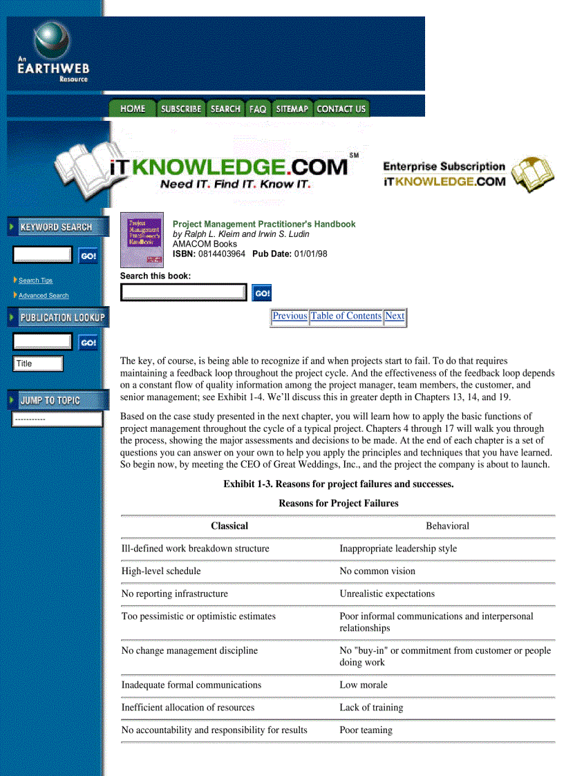 image for page Project Management Practitioner s Handbook