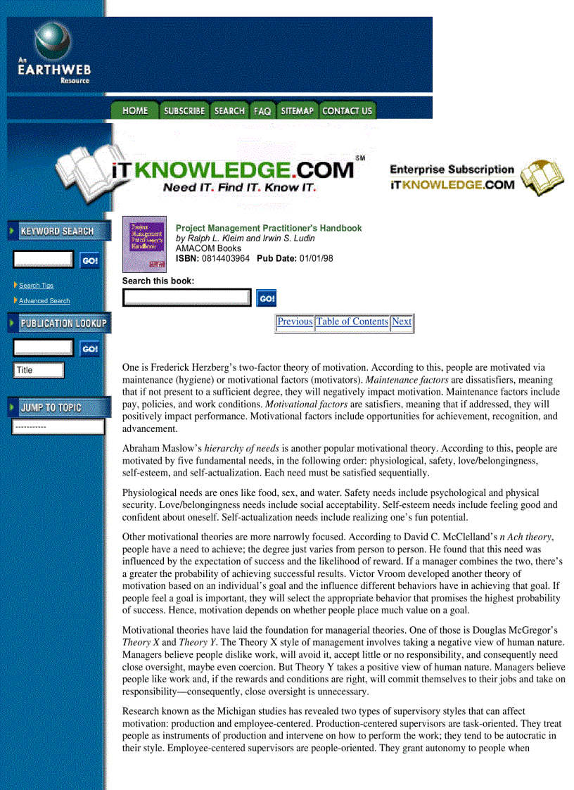 image for page Project Management Practitioner s Handbook