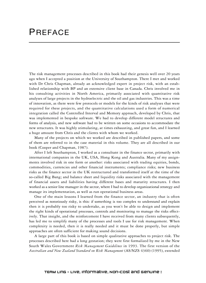 image for page Project Risk Management Guidelines Managing Risk in Large Projects and Complex Procurements