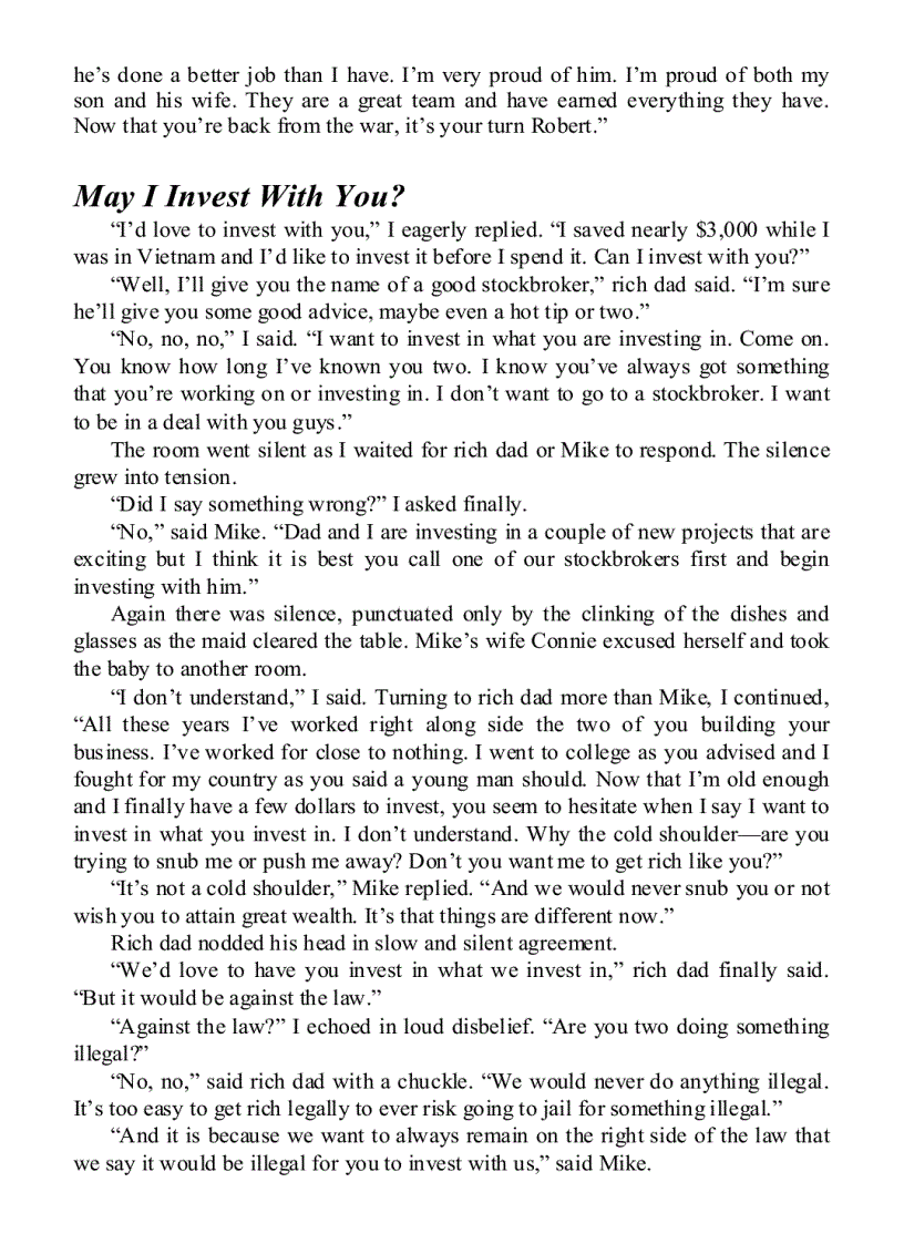 image for page Rich Dad s Guide to Investing Dạy con làm giàu tập 3