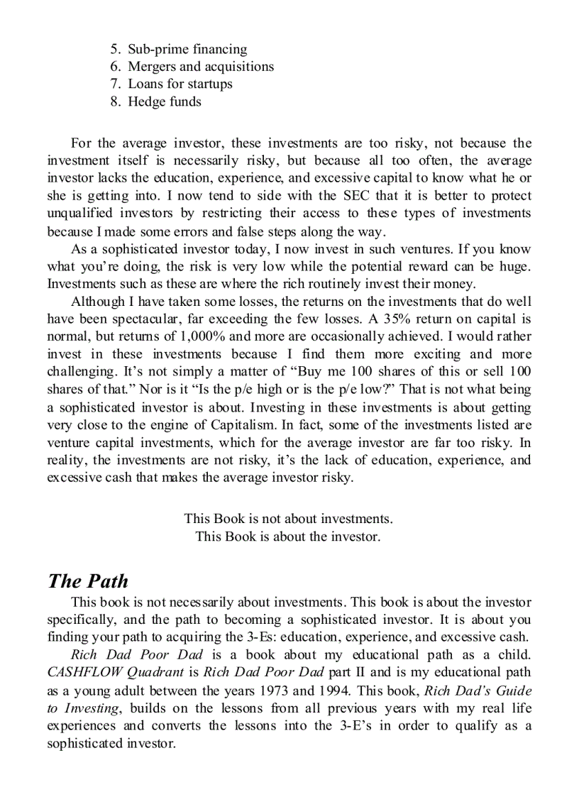 image for page Rich Dad s Guide to Investing Dạy con làm giàu tập 3