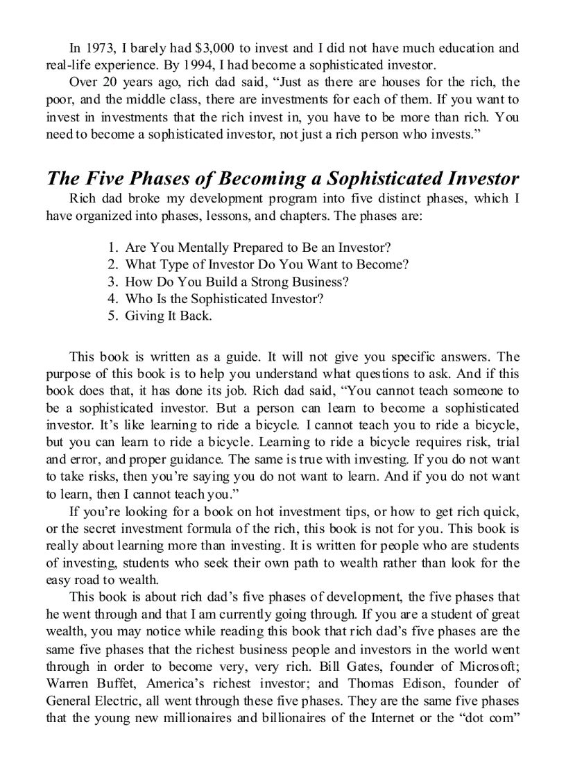 image for page Rich Dad s Guide to Investing Dạy con làm giàu tập 3