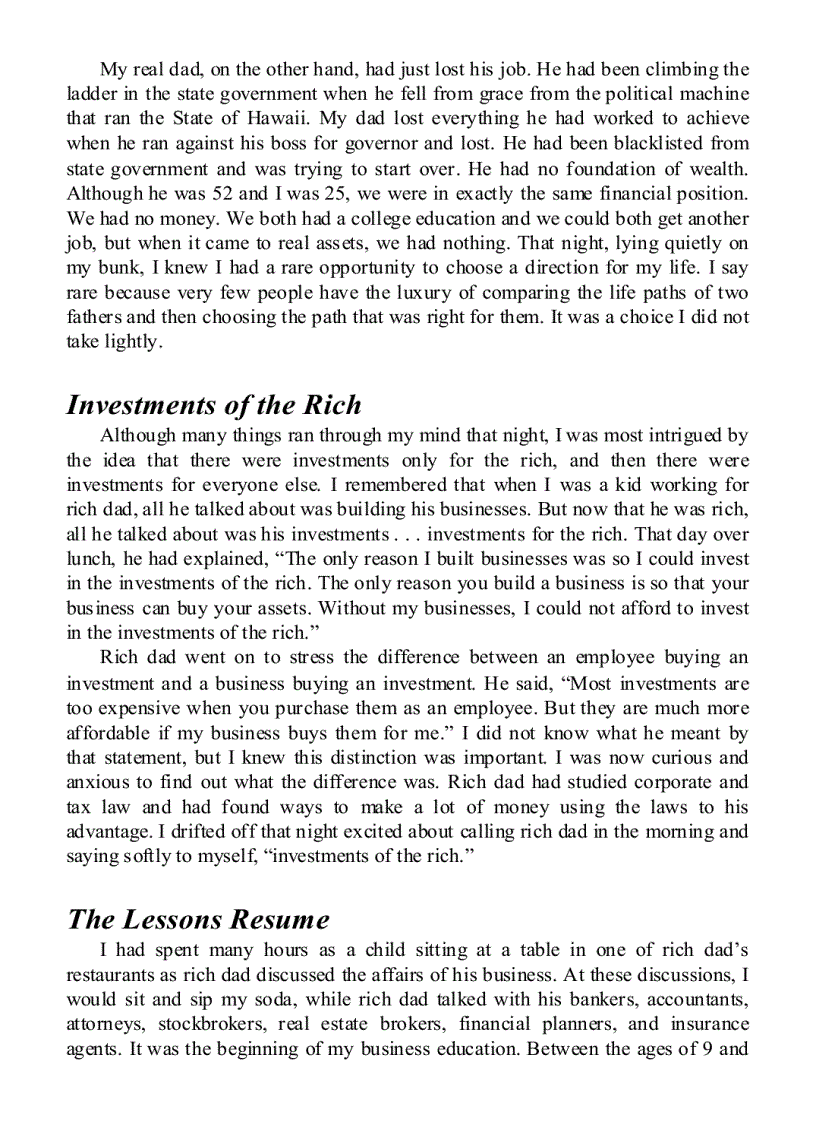 image for page Rich Dad s Guide to Investing Dạy con làm giàu tập 3