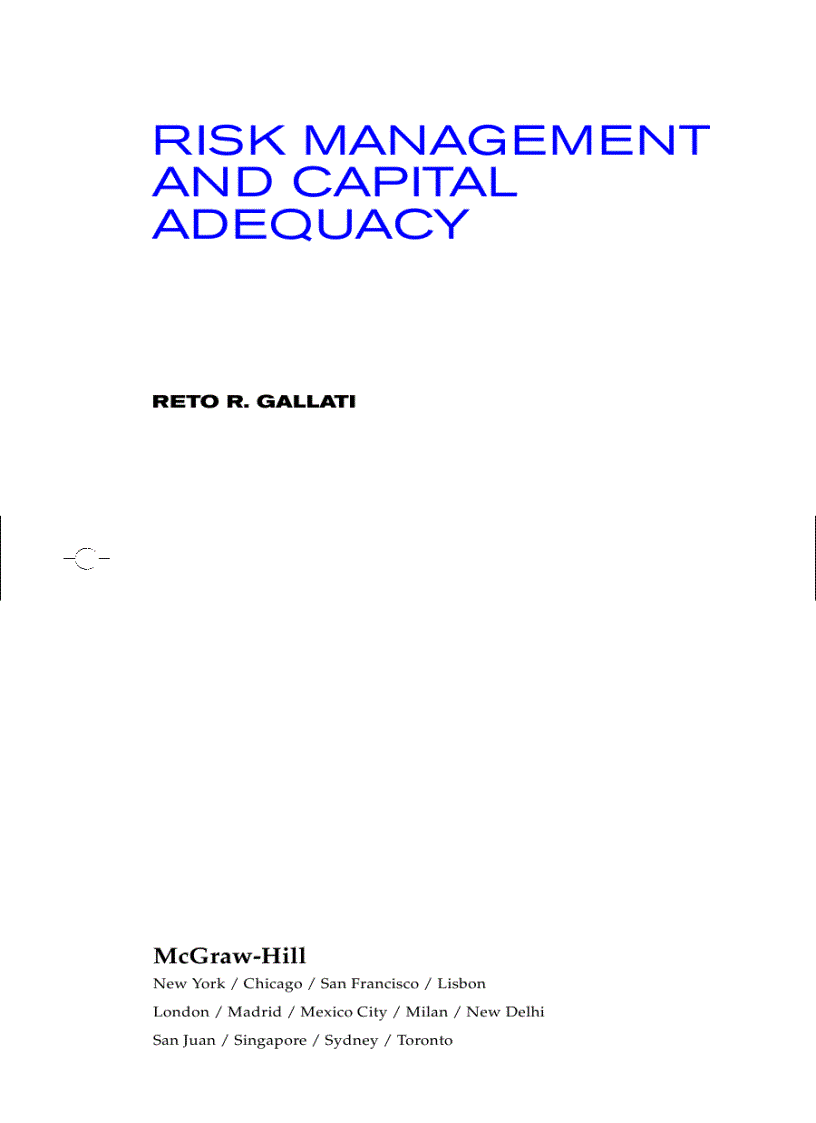 Risk Management And Capital Adequacy