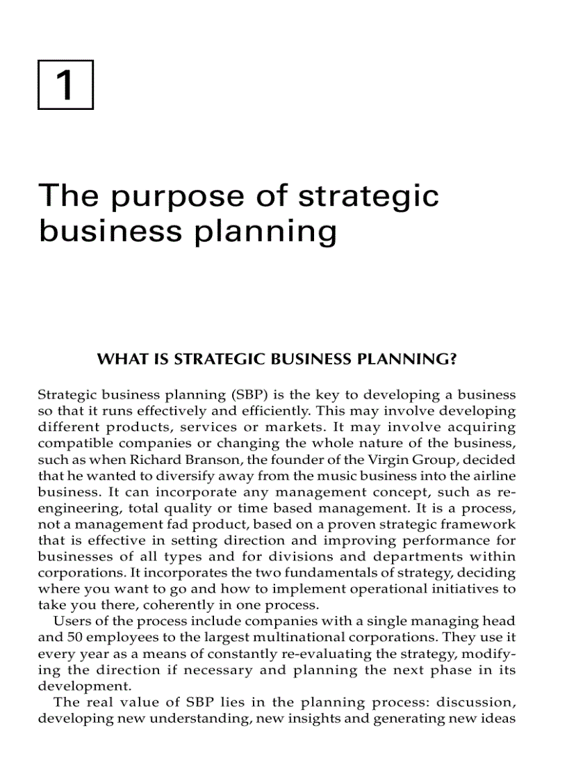image for page Strategic Business Planning A Dynamic System for Improving Performance Competitive Advantage