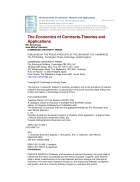 The Economics of Contracts Theories and Applications