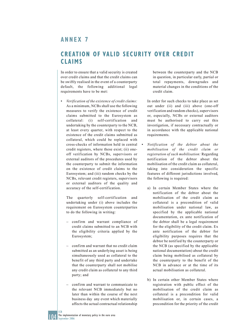 image for page The Implementation of Monetary Policy in The EURO Area
